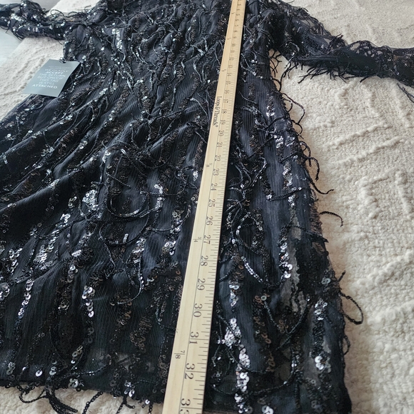 NWT Black Sequin Long Sleeve Dress/cocktail/party - Picture 6 of 8